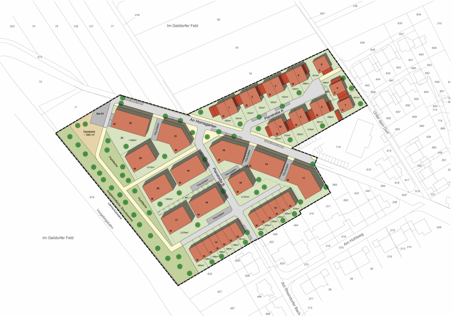 Bebauungsplan „Unter Dem Dorf“ In Brühl-Schwadorf – Plan-lokal