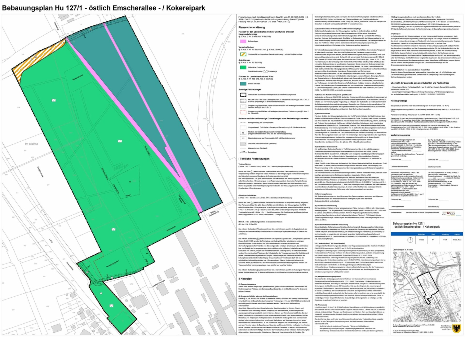 Bebauungsplan Für Den Energiecampus Und Den Kokereipark In Dortmund ...